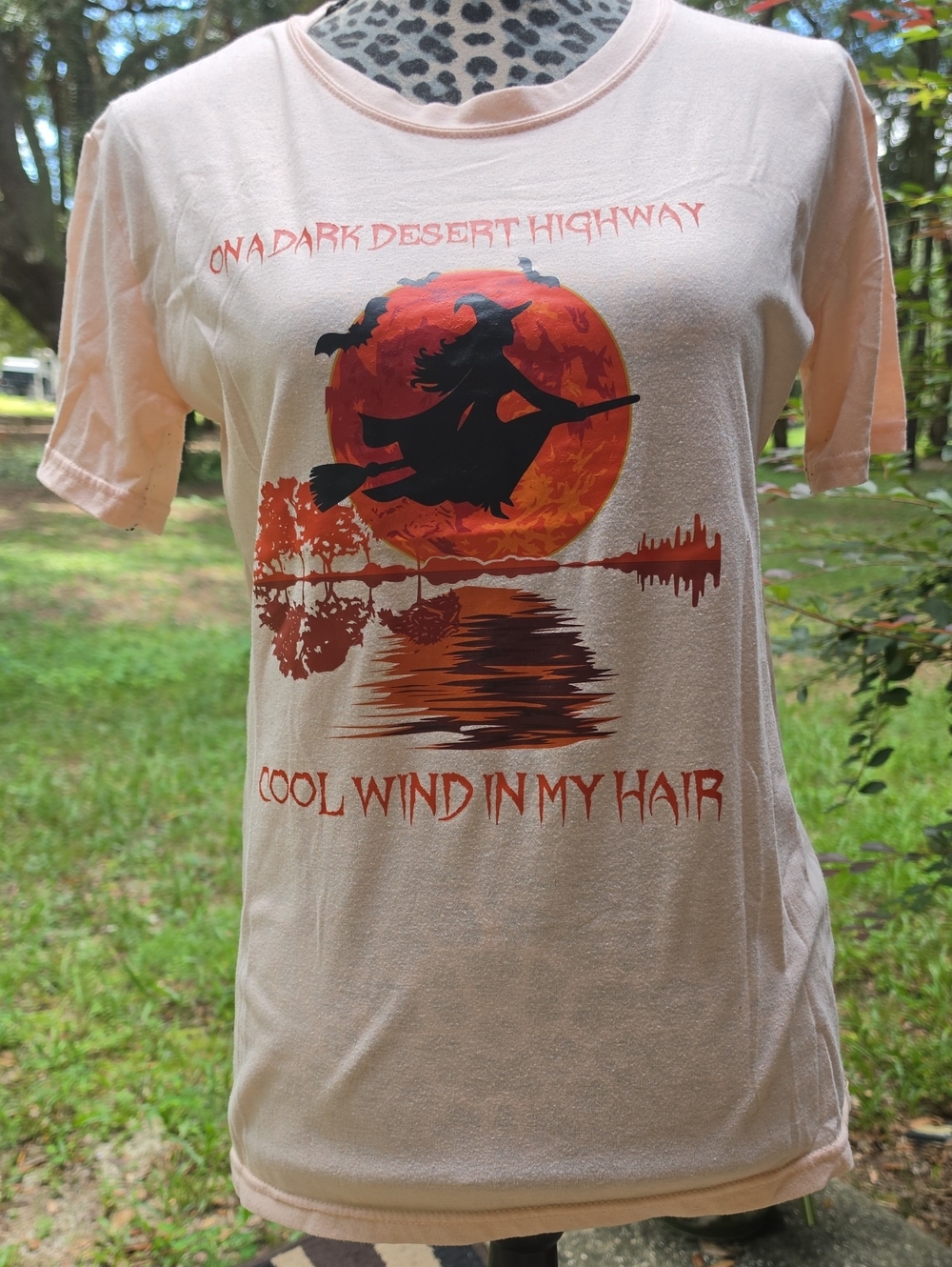 Women’s Light Peach Graphic Tee - Witch Moon Design